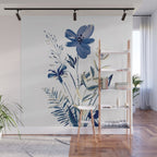 Blue flowers Wall Mural Gallery Image 1