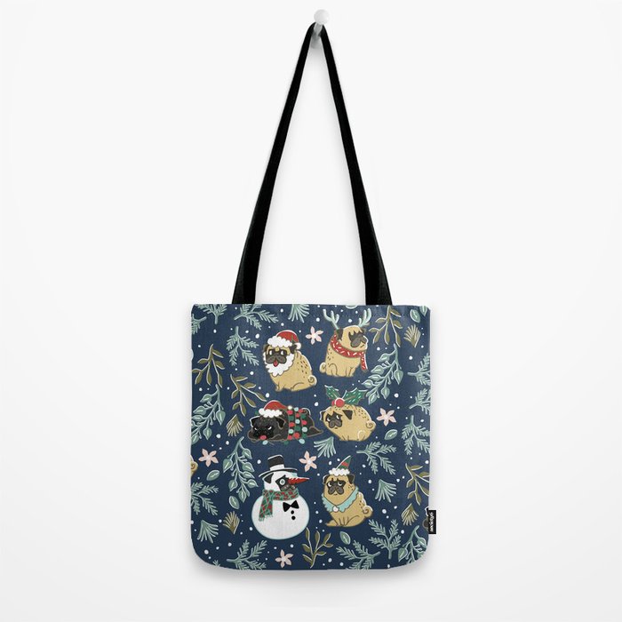 Christmas Pugs Tote Bag Gallery Image 2