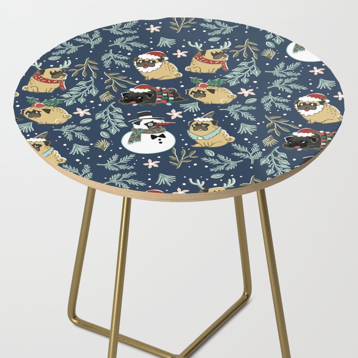 Christmas Pugs Side Table Gallery Image 2