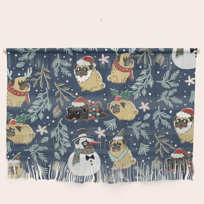 Christmas Pugs Wall Hanging Gallery Image 1