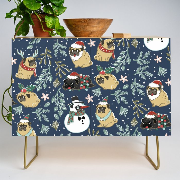 Christmas Pugs Credenza Gallery Image 1