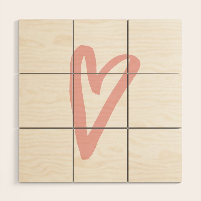 Heart Doodle Big 3 Wood Wall Art Gallery Image 1