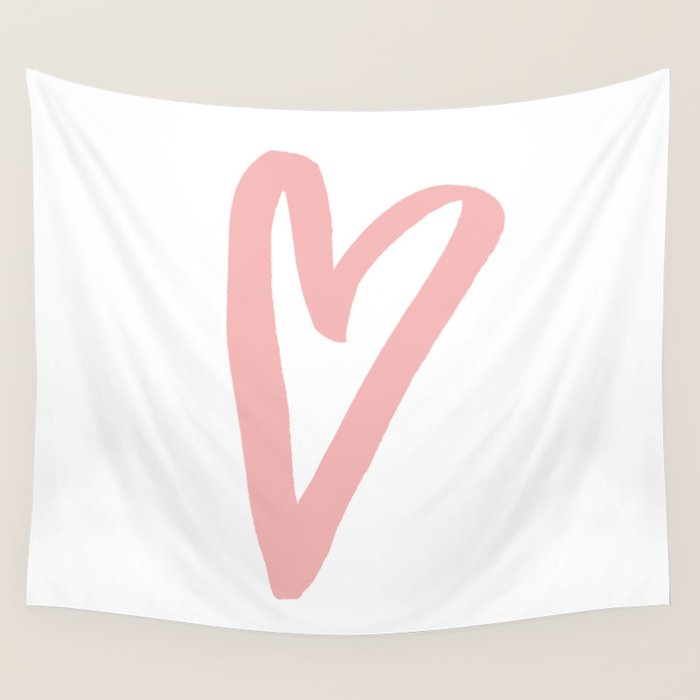 Heart Doodle Big 3 Wall Tapestry Gallery Image 4