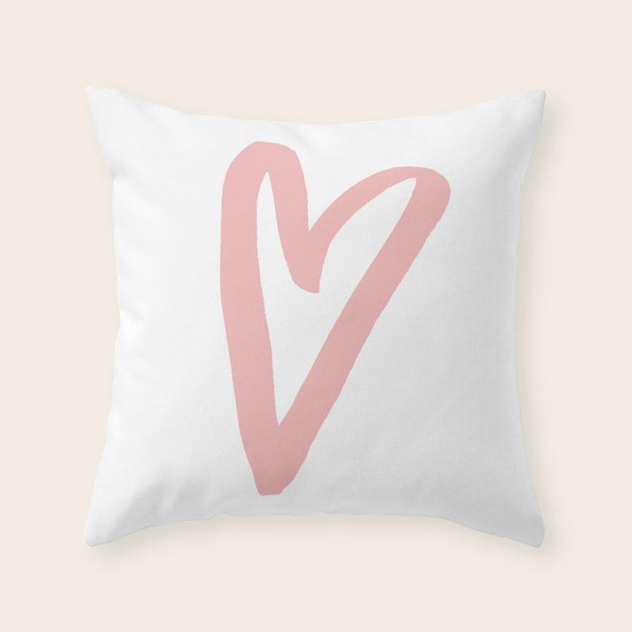 Heart Doodle Big 3 Throw Pillow Gallery Image 1
