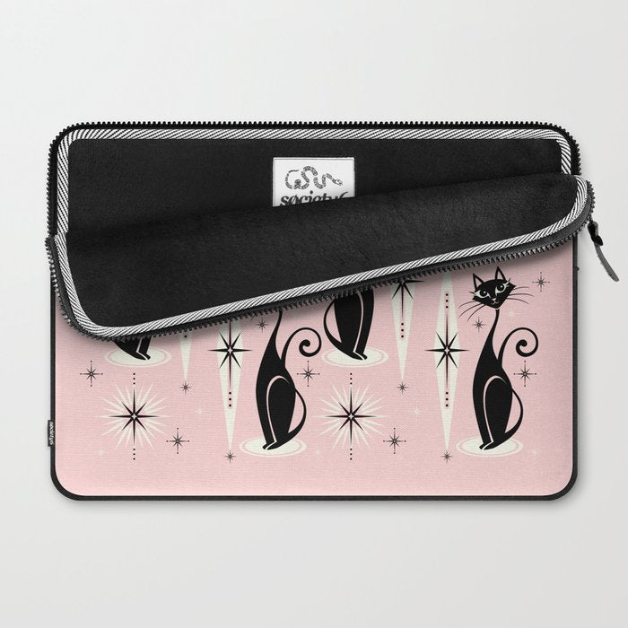 Mid Century Meow Retro Atomic Cats ©studioxtine Laptop Sleeve Gallery Image 2
