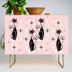 Mid Century Meow Retro Atomic Cats ©studioxtine Credenza Gallery Image 1