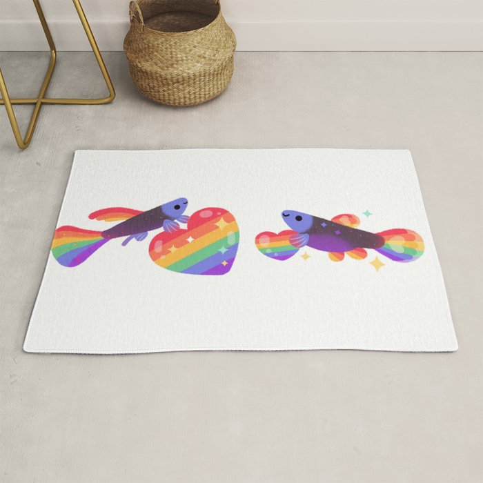Rainbow guppy 7 Rug Gallery Image 1