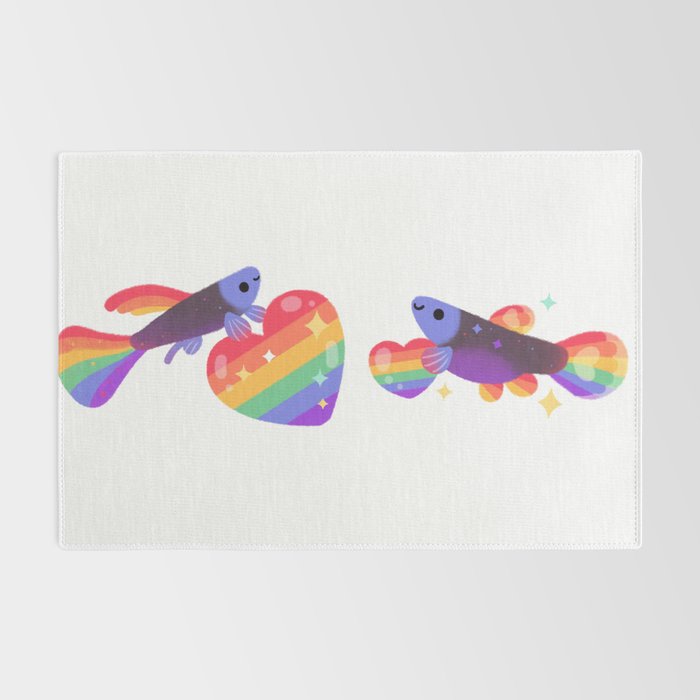 Rainbow guppy 7 Rug Gallery Image 2