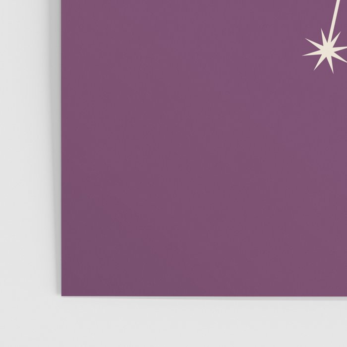 Cancer Zodiac Star Constellation Line Art Mauve Purple Poster Gallery Image 3