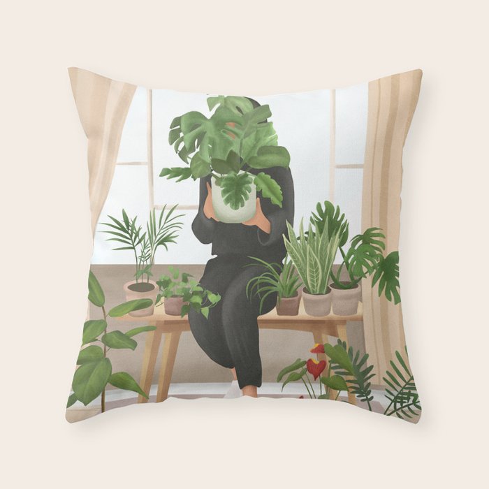 My Little Garden II Throw Pillow Gallery Image 1