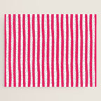 Red and White Cabana Stripes Palm Beach Preppy Jigsaw Puzzle Gallery Image 1
