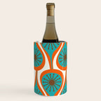 Mid Century Modern Atomic Drops Retro Pattern Turquoise Orange Brown Cream Wine Chiller Gallery Image 2