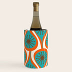 Mid Century Modern Atomic Drops Retro Pattern Turquoise Orange Brown Cream Wine Chiller Gallery Image 1