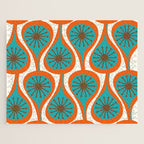 Mid Century Modern Atomic Drops Retro Pattern Turquoise Orange Brown Cream Jigsaw Puzzle Gallery Image 1