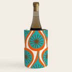 Mid Century Modern Atomic Drops Retro Pattern Turquoise Orange Brown Cream Wine Chiller Gallery Image 3