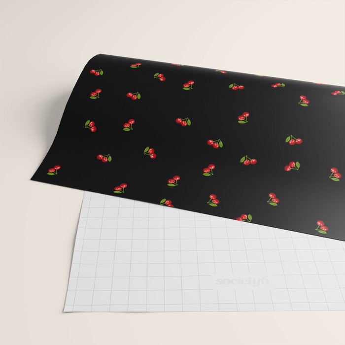 Dark Delicate Cherry Wrapping Paper Gallery Image 2