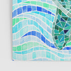 Mosaic Watercolor Sea Turtle Poster Gallery Image 3