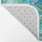 Mosaic Watercolor Sea Turtle Bath Mat Gallery Image 2