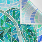 Mosaic Watercolor Sea Turtle Wall Tapestry Gallery Image 3