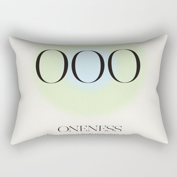 Angel Number 000 | Oneness Rectangular Pillow Gallery Image 1