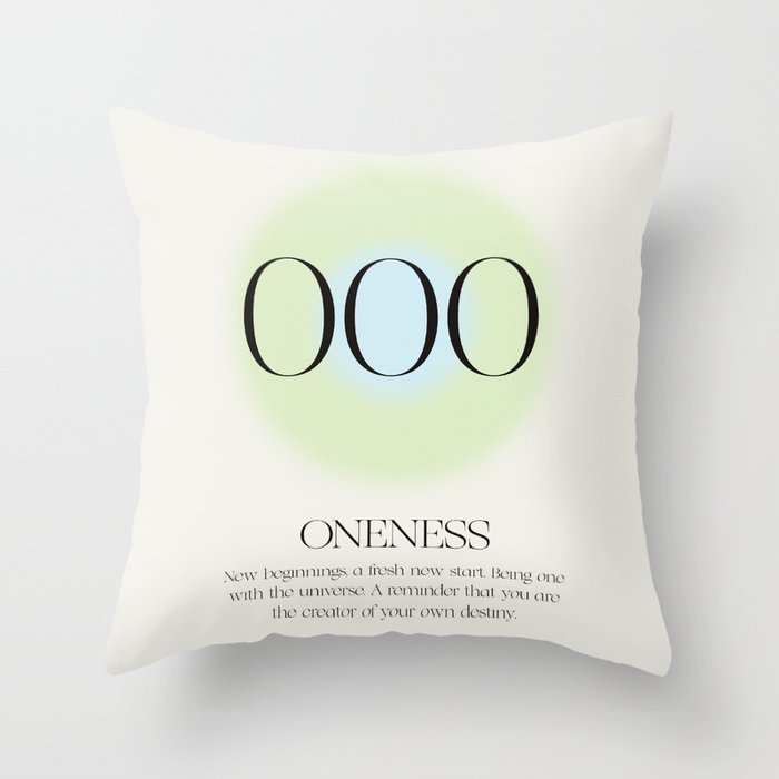 Angel Number 000 | Oneness Throw Pillow Gallery Image 1