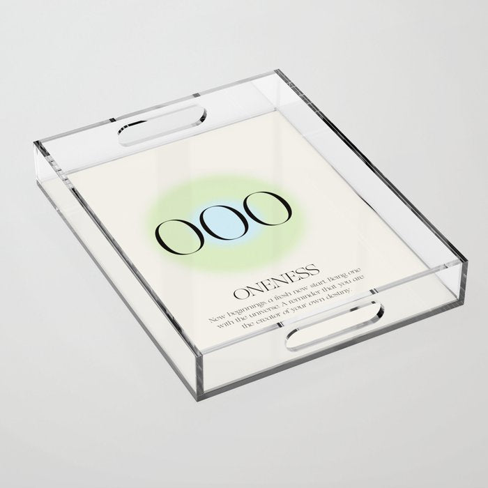 Angel Number 000 | Oneness Acrylic Tray Gallery Image 1