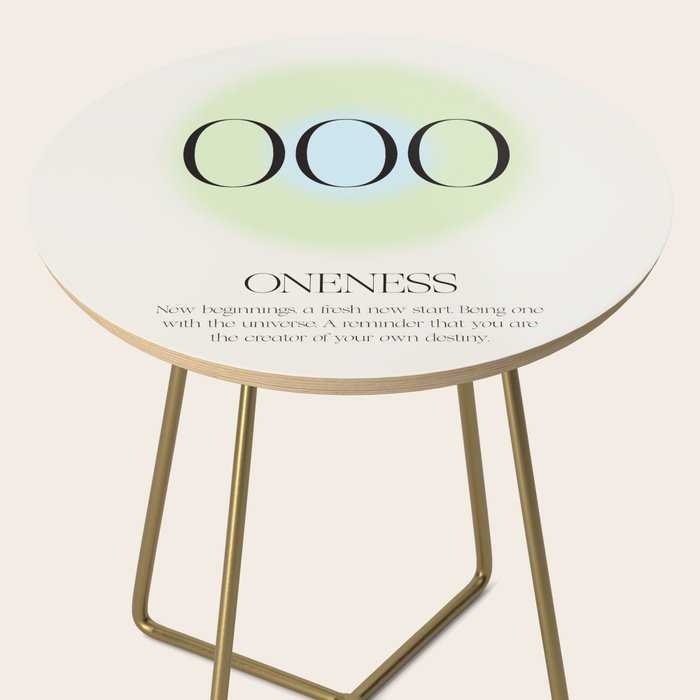 Angel Number 000 | Oneness Side Table Gallery Image 2