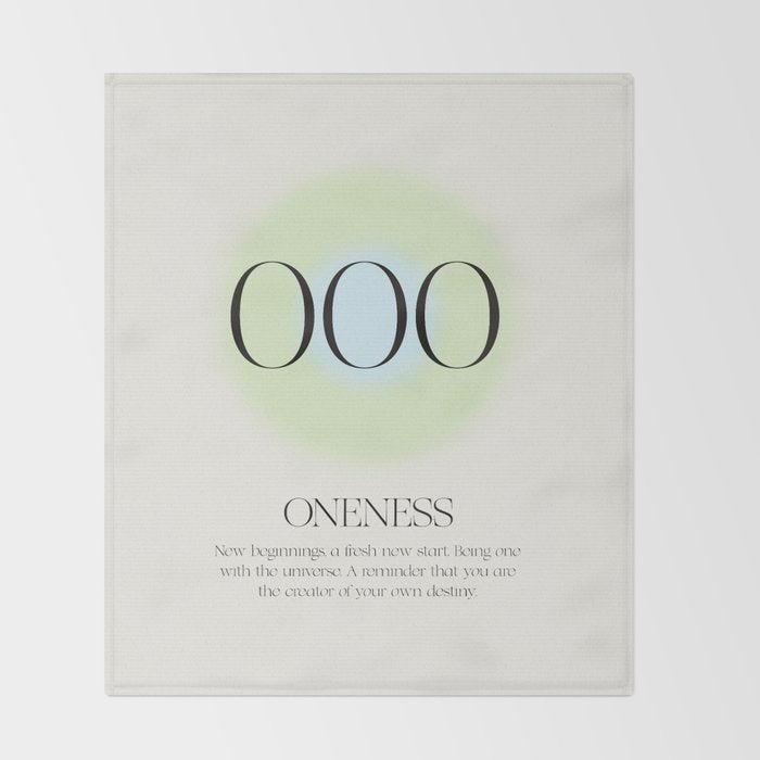 Angel Number 000 | Oneness Throw Blanket Gallery Image 2