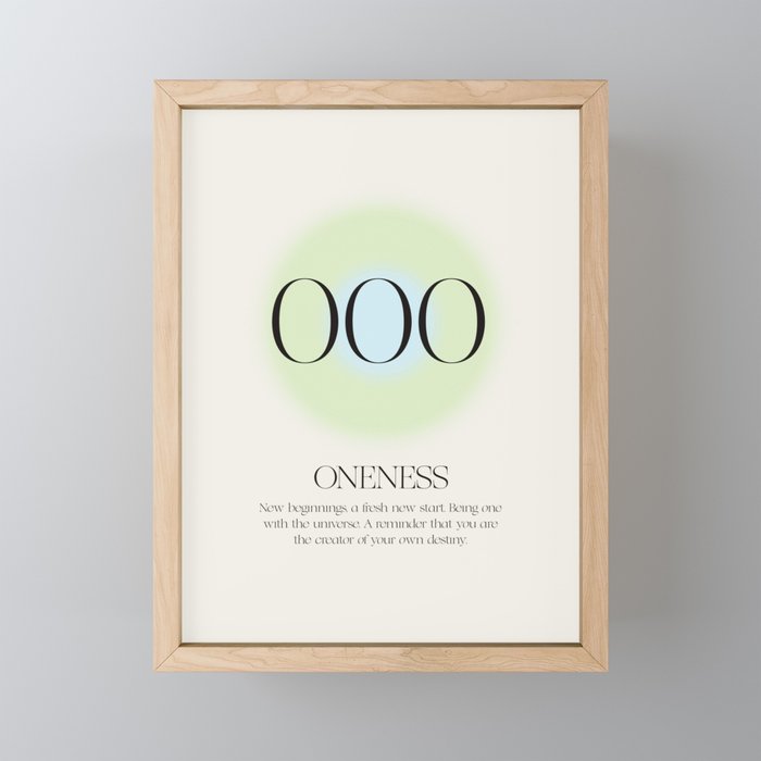Angel Number 000 | Oneness Mini Art Print Gallery Image 1