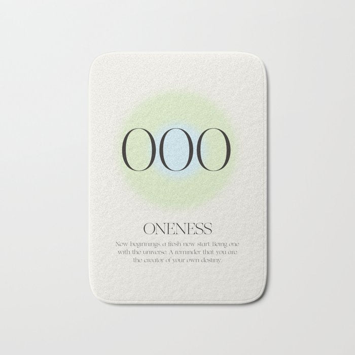 Angel Number 000 | Oneness Bath Mat Gallery Image 1