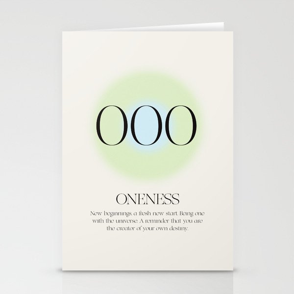 Angel Number 000 | Oneness Stationery Card Gallery Image 1