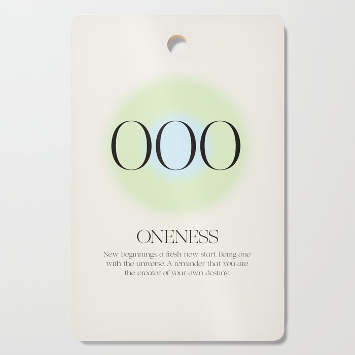 Angel Number 000 | Oneness Cutting Board Gallery Image 1
