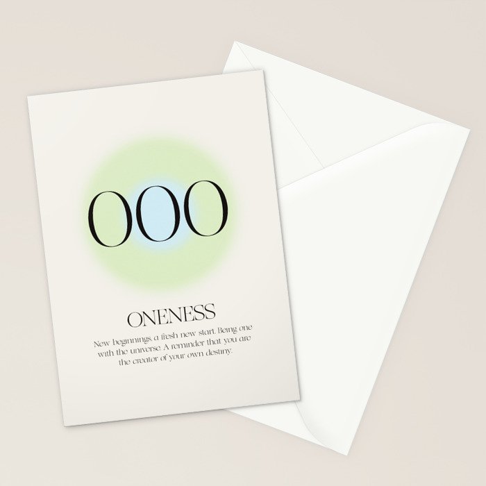 Angel Number 000 | Oneness Stationery Card Gallery Image 2