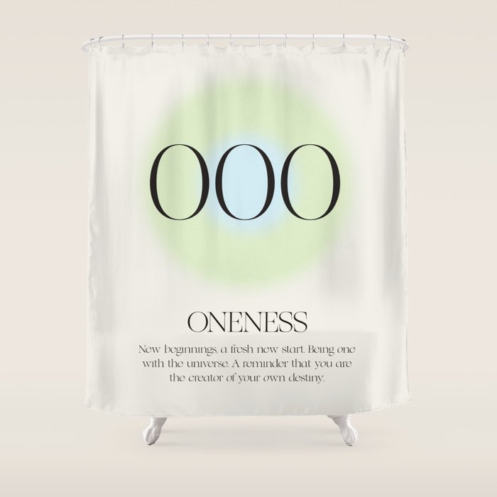 Angel Number 000 | Oneness Shower Curtain Gallery Image 1