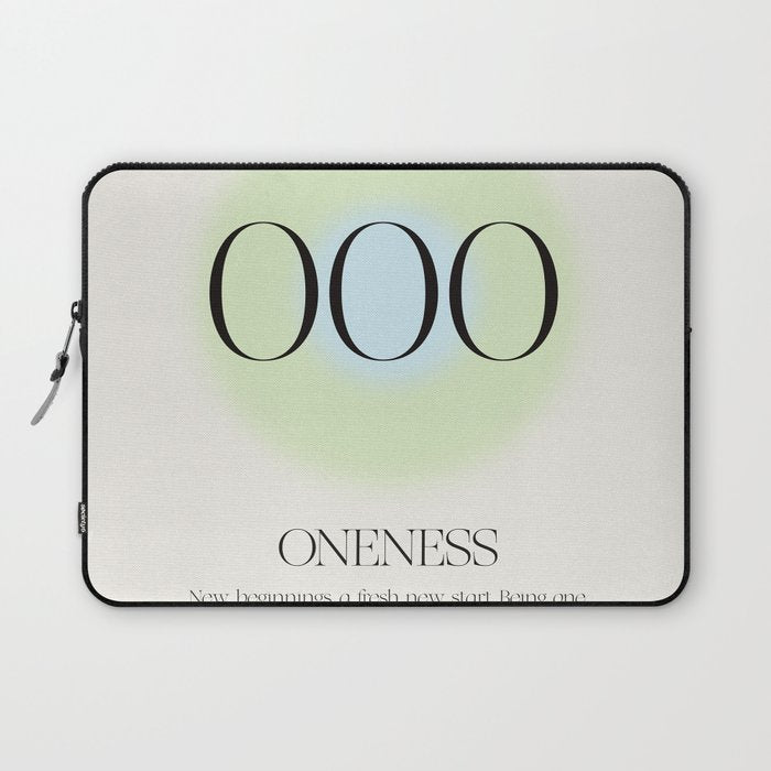 Angel Number 000 | Oneness Laptop Sleeve Gallery Image 1
