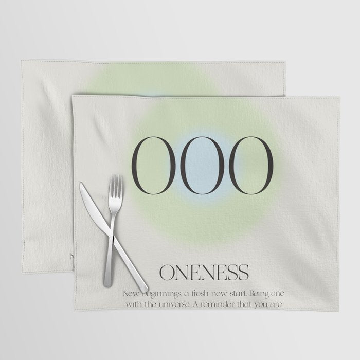 Angel Number 000 | Oneness Placemat Gallery Image 1
