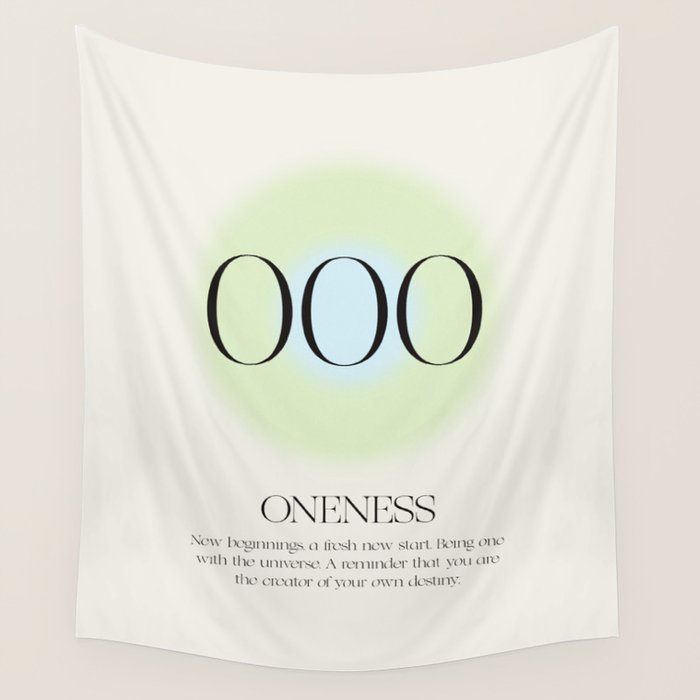 Angel Number 000 | Oneness Wall Tapestry Gallery Image 4