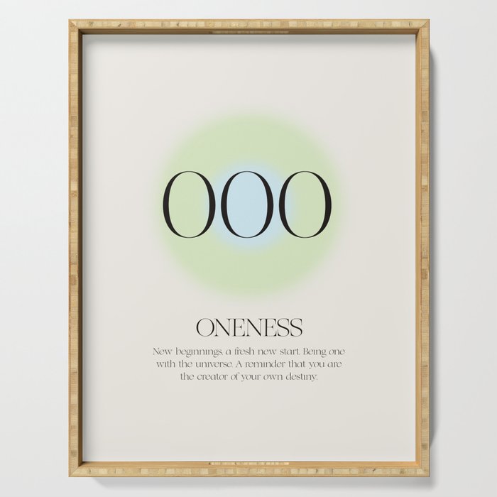 Angel Number 000 | Oneness Serving Tray Gallery Image 1