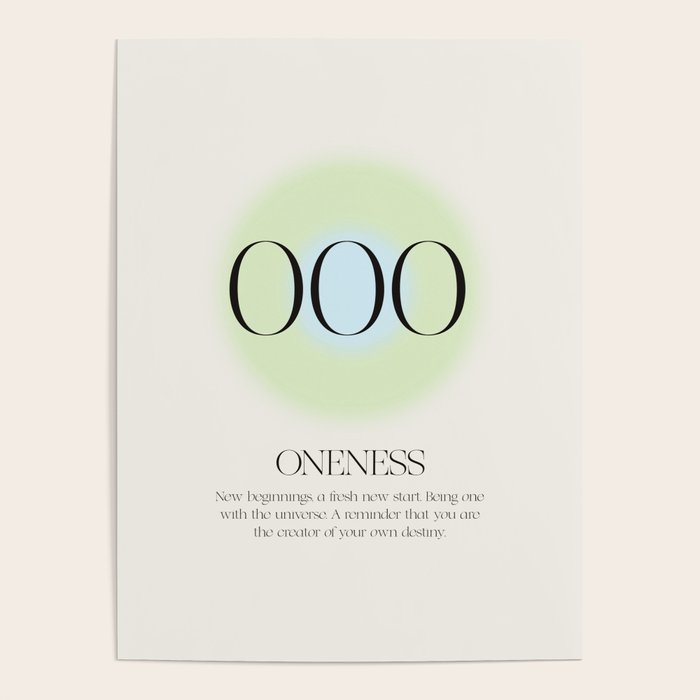 Angel Number 000 | Oneness Poster Gallery Image 1
