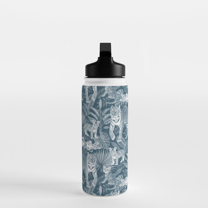 Family of Tigers (Monochrome)  Water Bottle Gallery Image 3