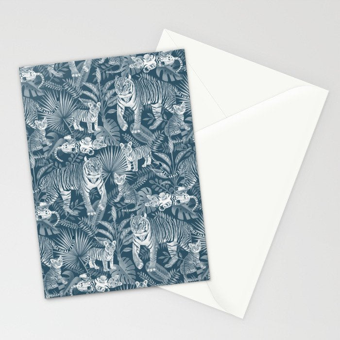 Family of Tigers (Monochrome)  Stationery Card Gallery Image 2