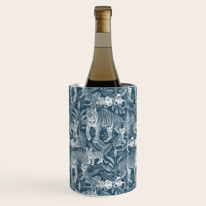 Family of Tigers (Monochrome)  Wine Chiller Gallery Image 1