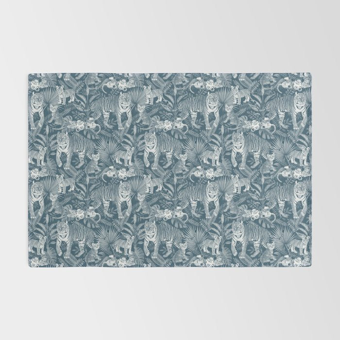 Family of Tigers (Monochrome)  Rug Gallery Image 2