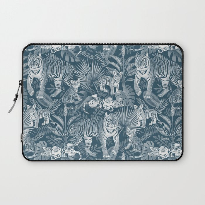 Family of Tigers (Monochrome)  Laptop Sleeve