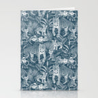 Family of Tigers (Monochrome)  Stationery Card Gallery Image 2