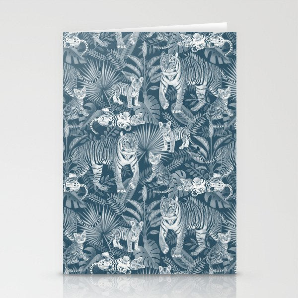 Family of Tigers (Monochrome)  Stationery Card Gallery Image 2