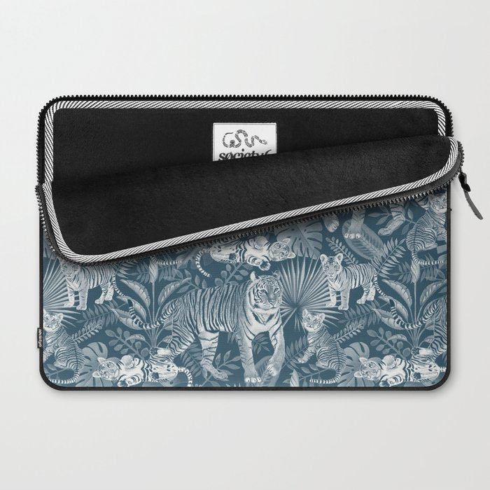 Family of Tigers (Monochrome)  Laptop Sleeve Gallery Image 2