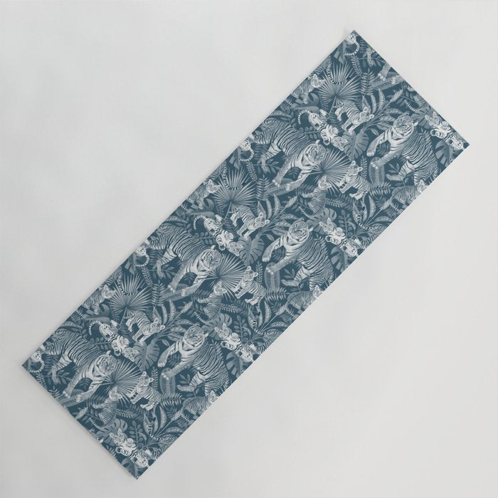 Family of Tigers (Monochrome)  Yoga Mat Gallery Image 1