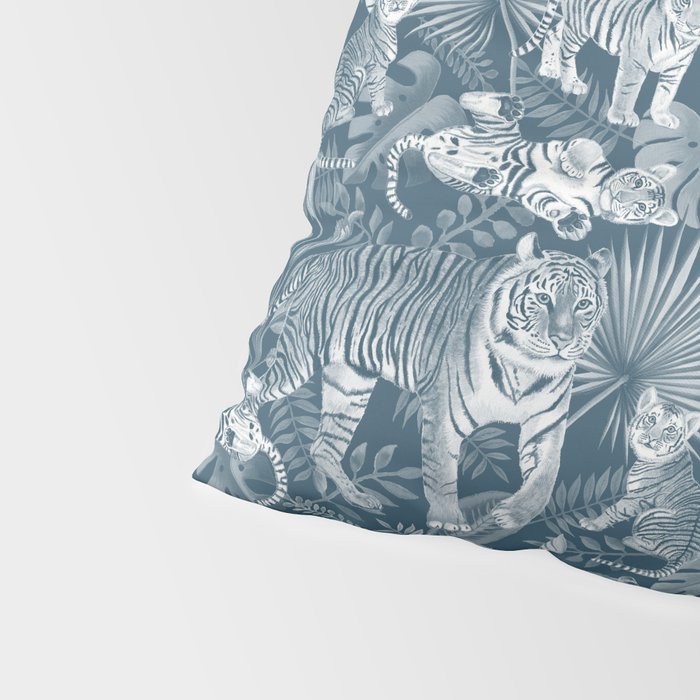 Family of Tigers (Monochrome)  Pillow Sham Gallery Image 4