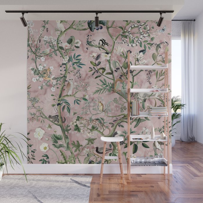 Wild Future pink Wall Mural Gallery Image 1
